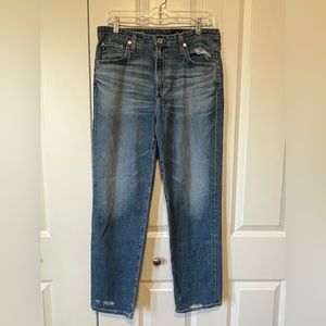 AG Adriano Goldschmied The Phoebe High-waisted tapered-leg Jeans Blue Size 31R